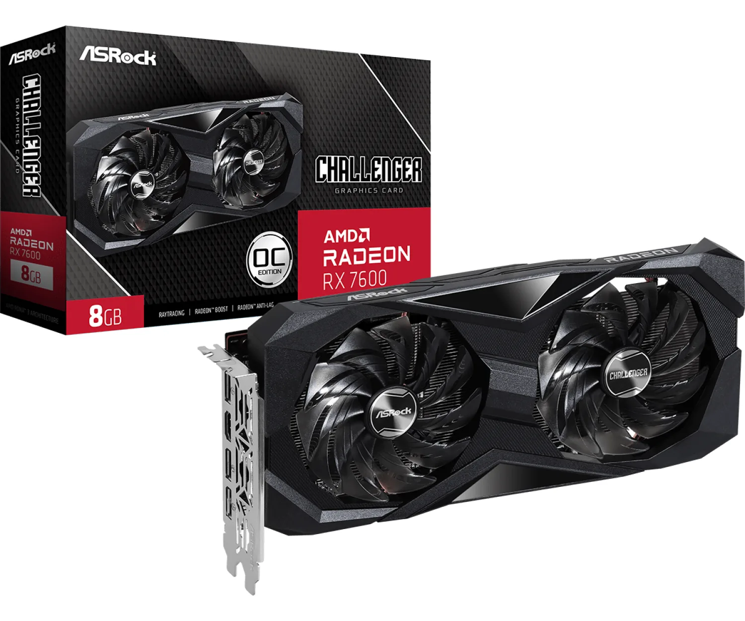 Placa De Video Asrock Rx 7600 8Gb Challenger