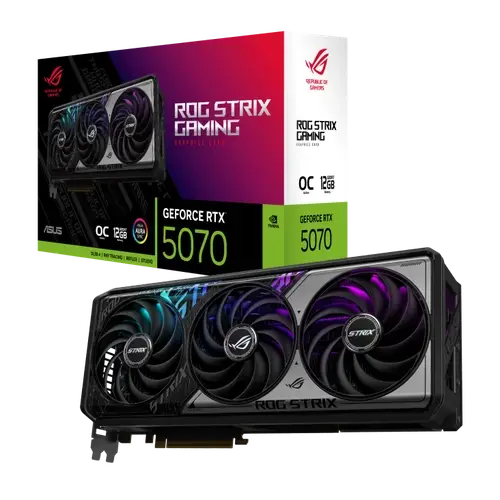 Placa De Video Asus Nvidia Geforce Rog Strix Rtx5070 12Gb Gddr7 Oc Edition