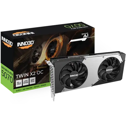 Placa De Video Inno3D Nvidia Geforce Rtx 5070 12Gb Ddr7 Twin X2 Oc