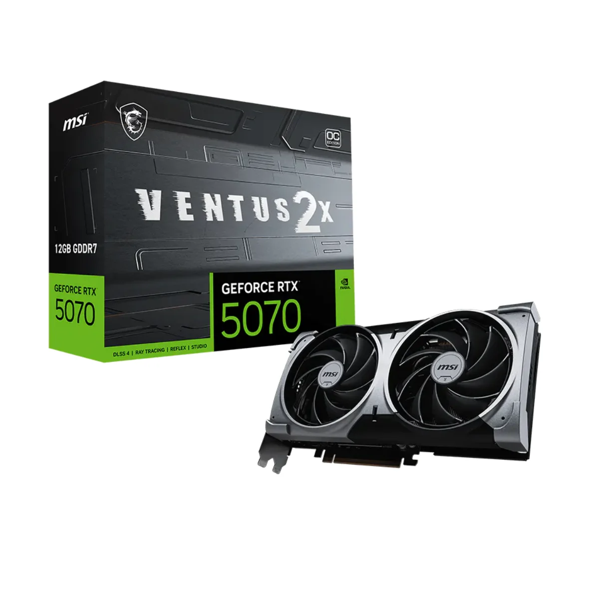 Placa De Video Msi Geforce Rtx 5070 12G Ventus 2X Oc Black (4741)
